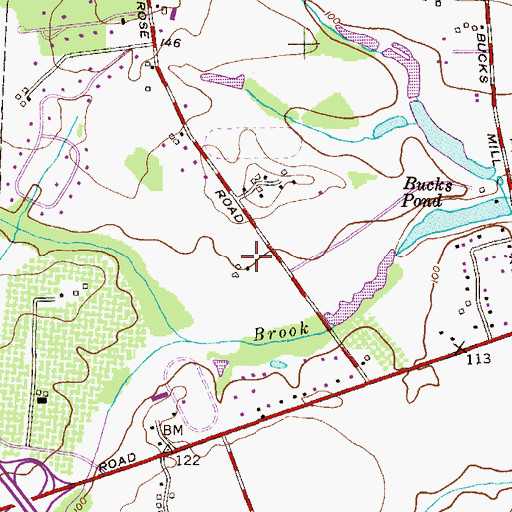 Topographic Map of Crusius Ranch, NJ