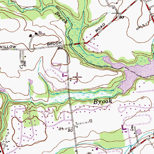 Topographic Map of Hop Creek Farms, NJ