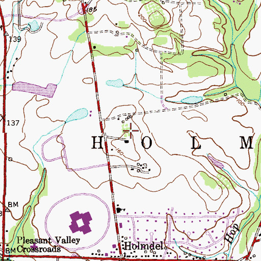 Topographic Map of Romanessin Brook Farm, NJ