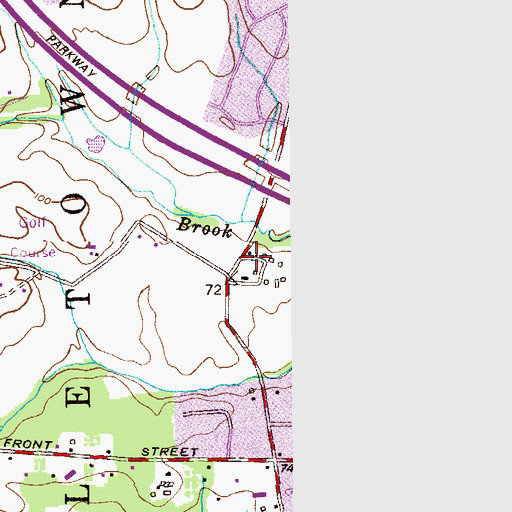 Topographic Map of Sunnyside Farm (historical), NJ