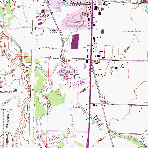Topographic Map of Montrose BLM Heliport, CO