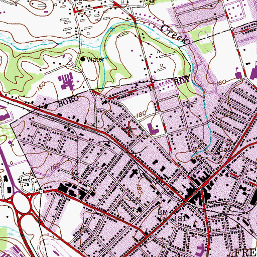Topographic Map of Church of God, NJ