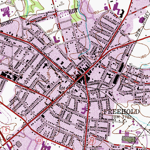 Topographic Map of Saint Peter's Episcopal Church, NJ
