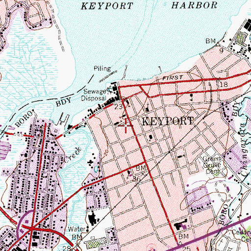 Topographic Map of Eagle Hose Company Number 4, NJ