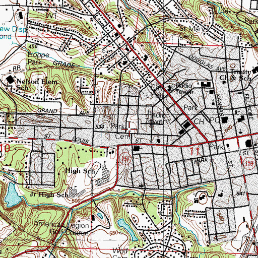 Topographic Map of Lusk Family Cemetery, IL