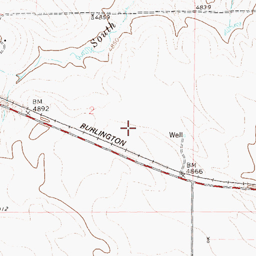Topographic Map of Williams Ranch Airport (historical), CO