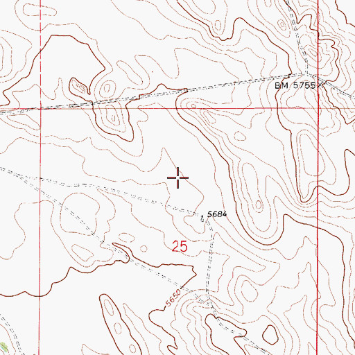 Topographic Map of Mile Hi Airport, CO