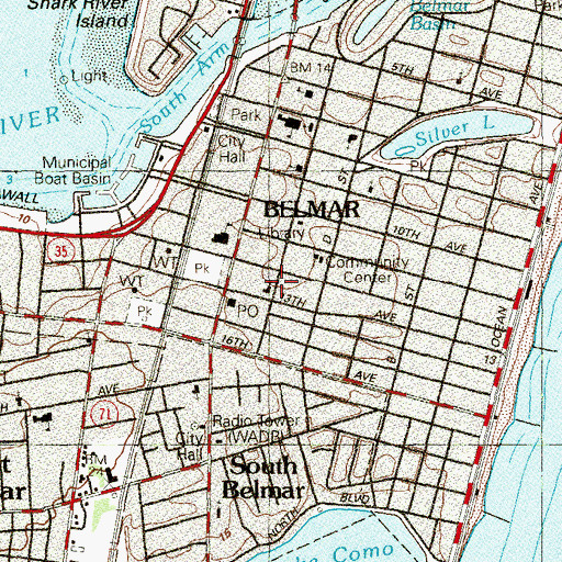 Topographic Map of Calvary Baptist Church, NJ