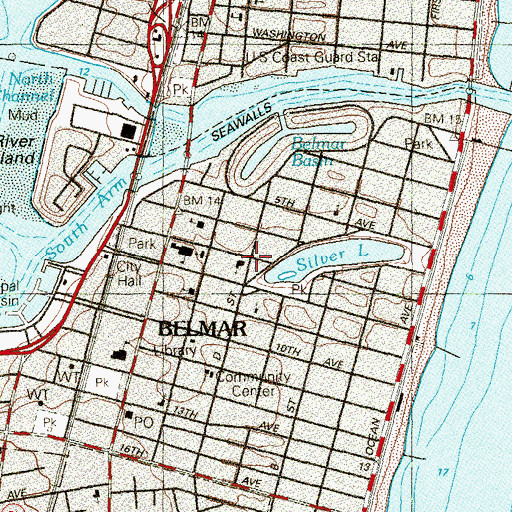 Topographic Map of First United Methodist Church, NJ