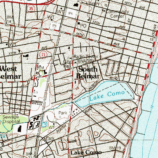 Topographic Map of Grace Tabernacle, NJ