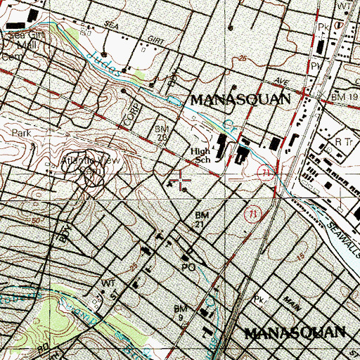 Topographic Map of Holy Trinity Lutheran Church, NJ
