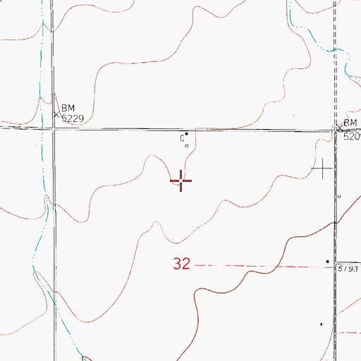 Topographic Map of Bellmore Farms Airport, CO