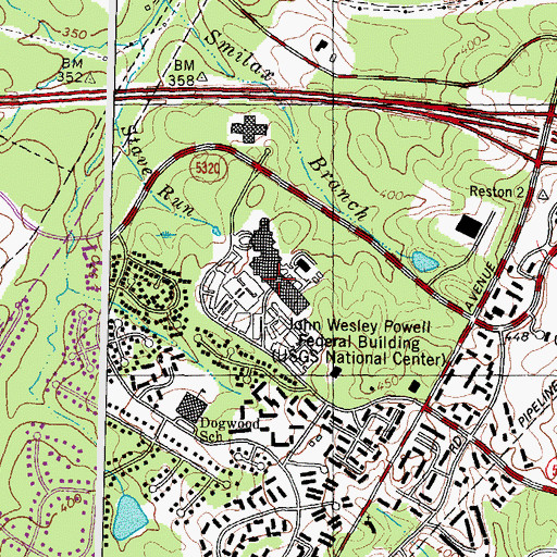 Topographic Map of U.S. Geological Survey Clarence King Library, VA