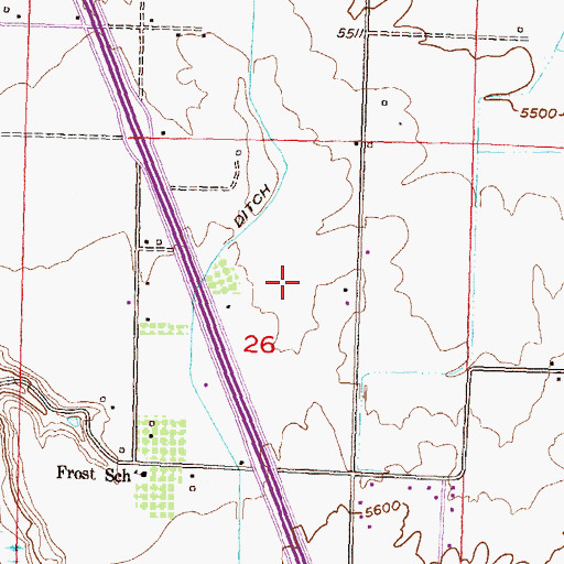 Topographic Map of Clifford Field, CO