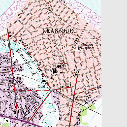Topographic Map of Saint Ann Elementary School, NJ