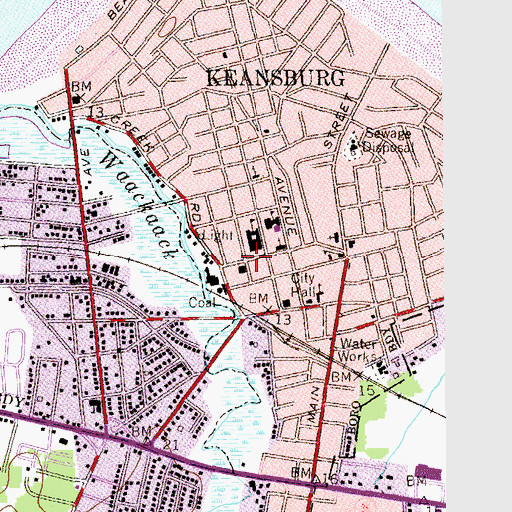 Topographic Map of Fowler's Theatre, NJ