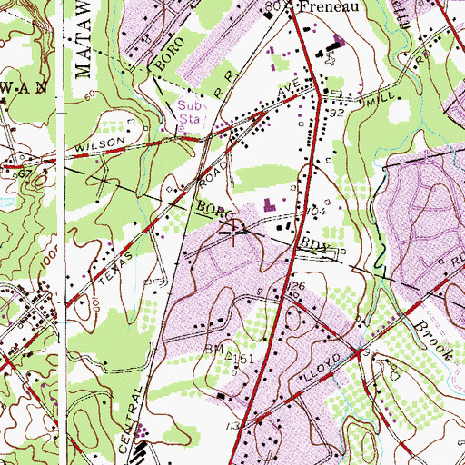 Topographic Map of Trinity Episcopal Church, NJ