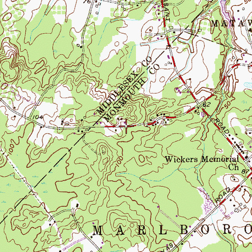 Topographic Map of J Robin Farm (historical), NJ