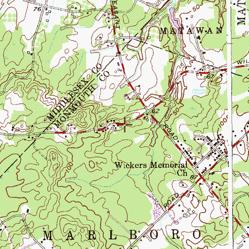 Topographic Map of R Jenssen Poultry Farm (historical), NJ