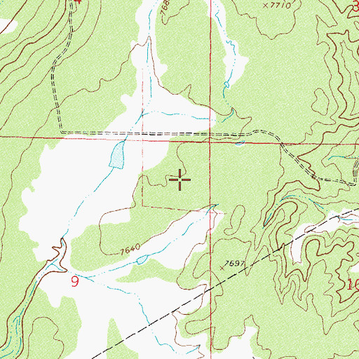 Topographic Map of Stevens Field, CO