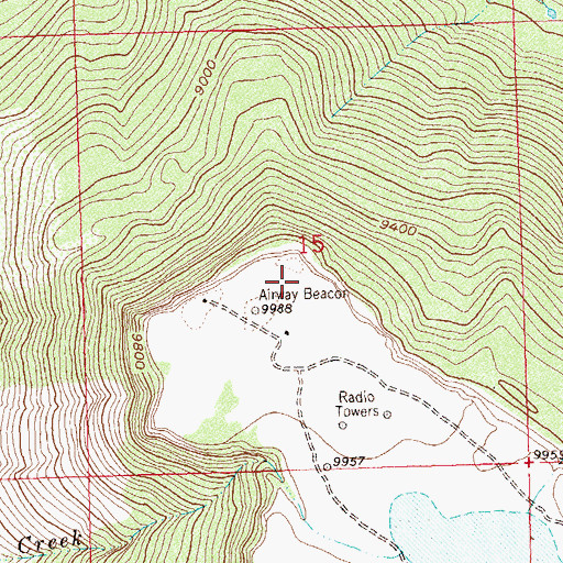 Topographic Map of Lands End Microwave Heliport, CO