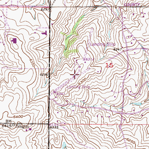 Topographic Map of Everitt Airport, CO