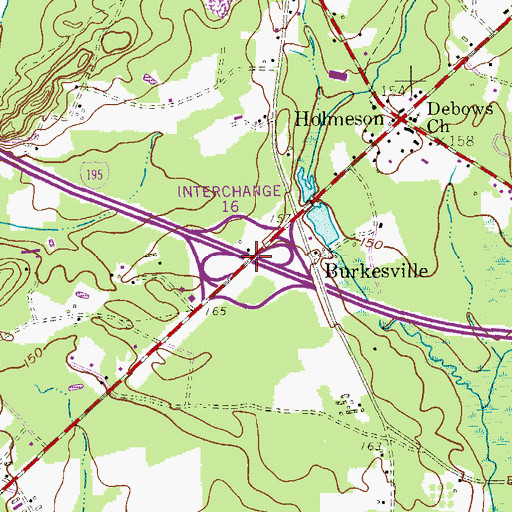 Topographic Map of Interchange 16, NJ