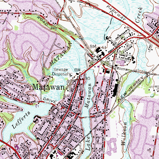 Topographic Map of Trinity Episcopal Church (historical), NJ
