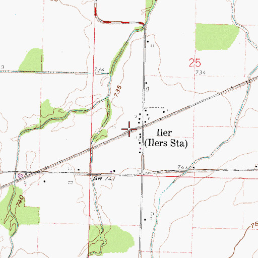 Topographic Map of Iler Post Office (historical), OH