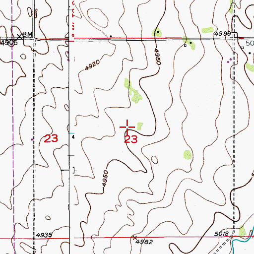Topographic Map of Kugel-Strong Airport, CO