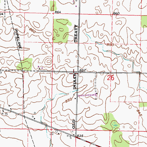 Topographic Map of Saint Nicholas Post Office (historical), OH