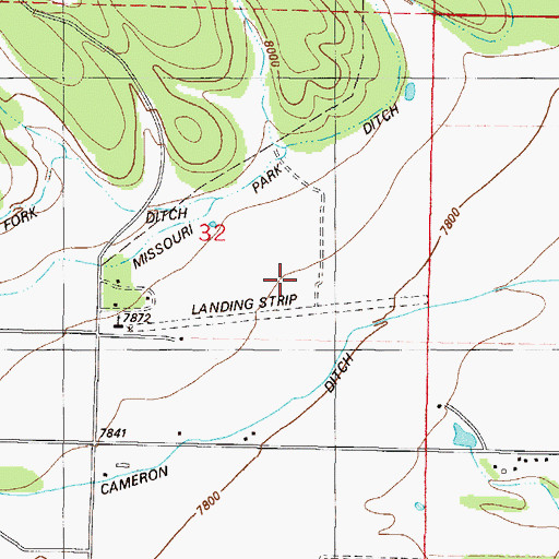 Topographic Map of CMRS Airdrome Airport (historical), CO