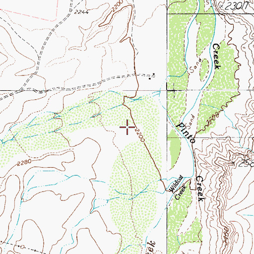 Topographic Map of Roosevelt Lake Estates, AZ