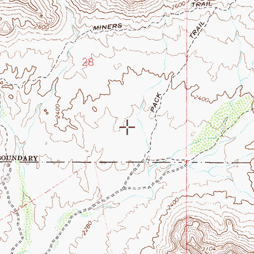 Topographic Map of Barkley Basin, AZ