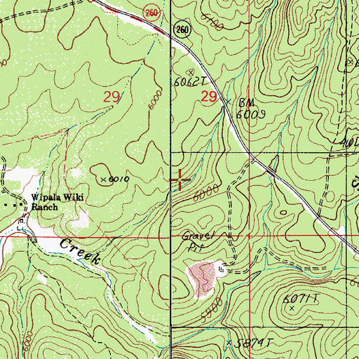 Topographic Map of Sharp Campground, AZ
