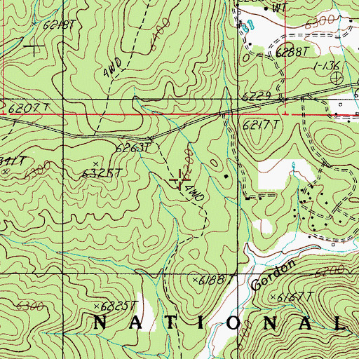 Topographic Map of Thirteen Ranch, AZ