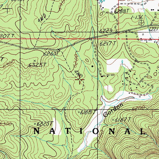 Topographic Map of Sleepy Hollow, AZ