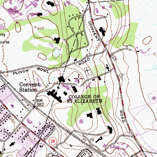 Topographic Map of Octagon, NJ