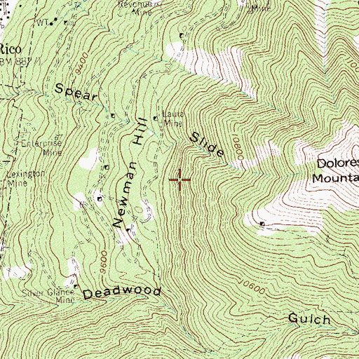 Topographic Map of Rico Heliport, CO