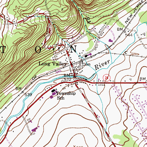 Topographic Map of Zion Lutheran Church, NJ