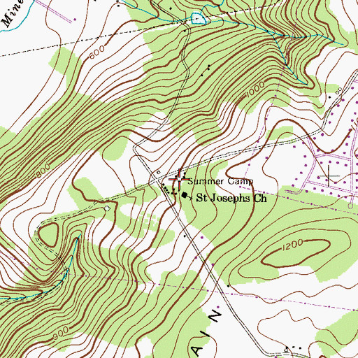 Topographic Map of New York Catholic Summer Camp, NJ