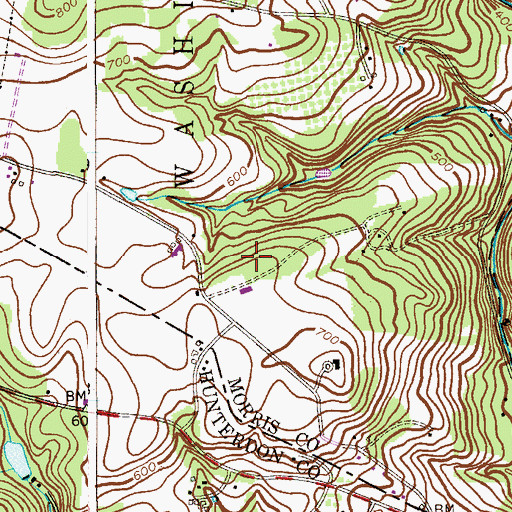 Topographic Map of Bartles Mine, NJ
