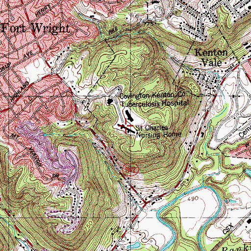 Topographic Map of Saint Charles Nursing Home, KY