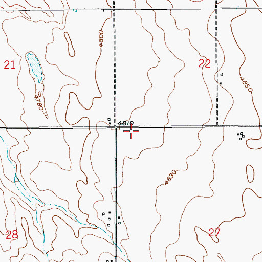 Topographic Map of Reid Ranches Airport (historical), CO
