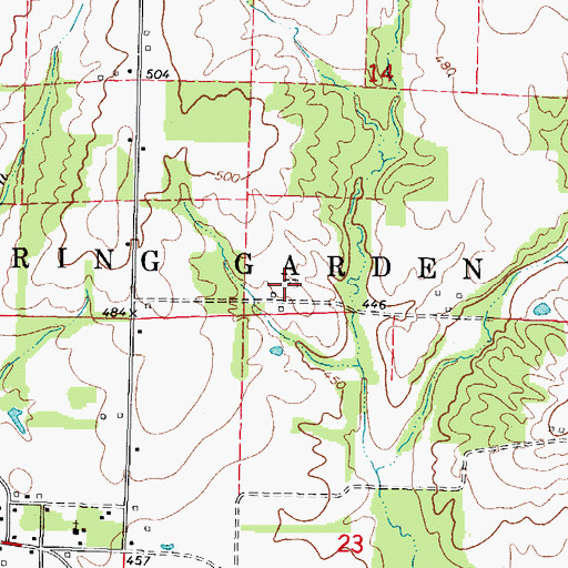 Topographic Map of McKinney Cemetery, IL