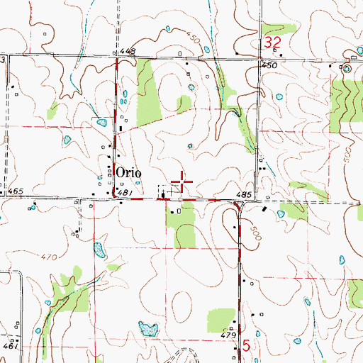 Topographic Map of Craig Farm Cemetery, IL