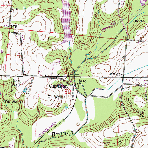 Topographic Map of Dittoe Run, OH