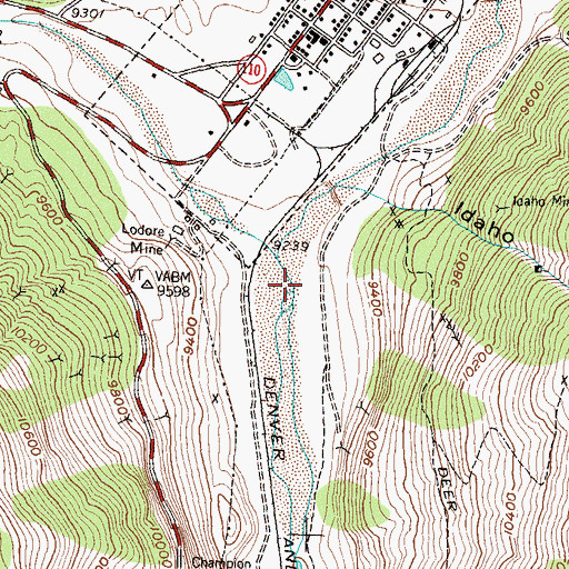 Topographic Map of Silverton Junction Heliport, CO