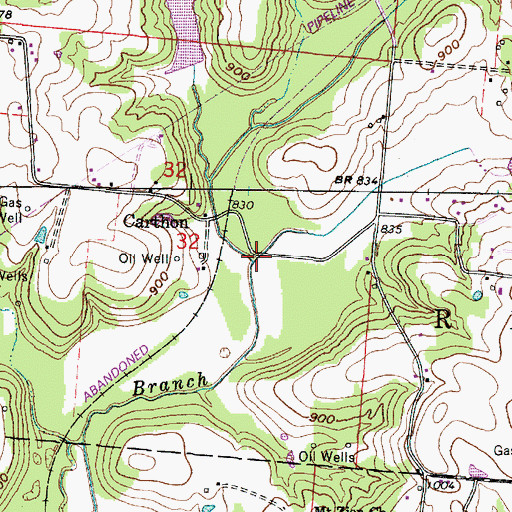 Topographic Map of Brehm Run, OH