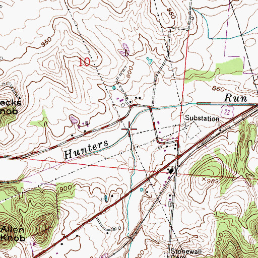 Topographic Map of Stonewall Creek, OH